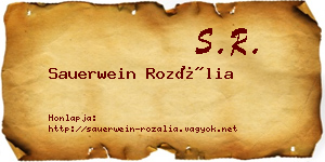 Sauerwein Rozália névjegykártya